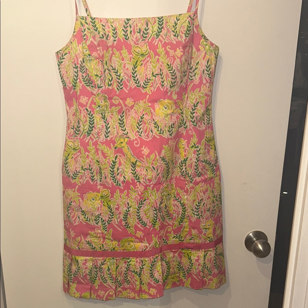 Lilly Pulitzer Pink, Yellow, and Green Floral Dress